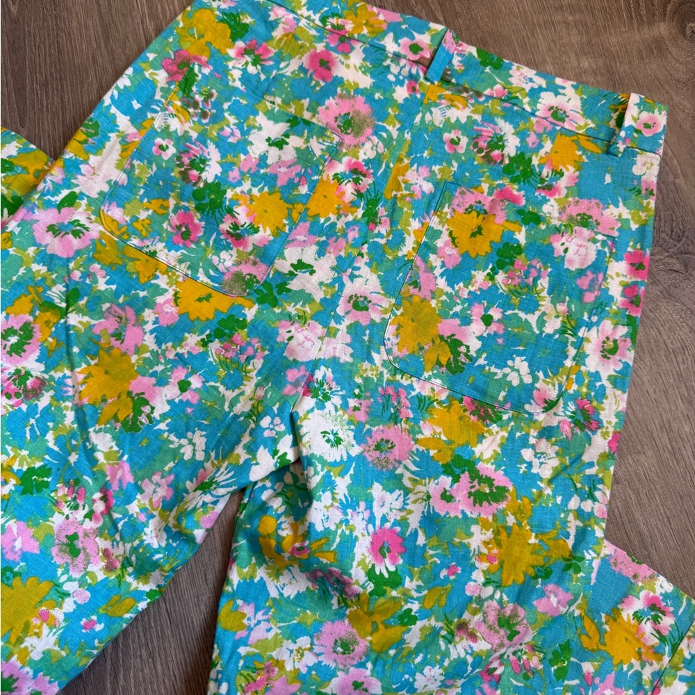 Zara Multicolor Floral Cropped Pants-Size 2-NWT - Picture 15 of 15
